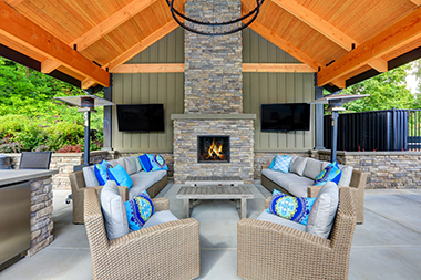 Gig Harbor Outdoor Fireplace Gig Harbor Outdoor Fireplace installation in WA near 98335